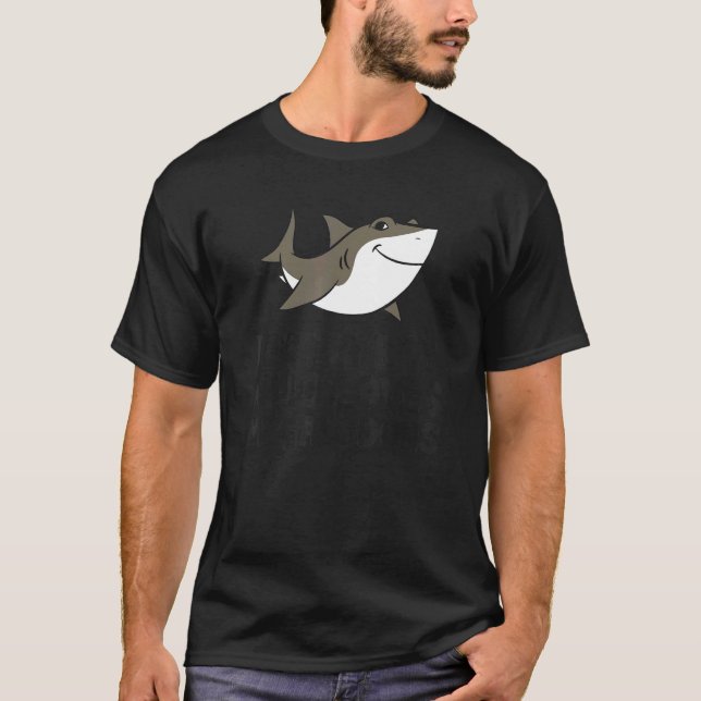 Just a Boy Who Loves Megalodons Cute Megalodon Sha T-Shirt (Vorderseite)
