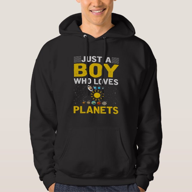 Just A Boy Who Loves Planets I Astronomy Hoodie (Vorderseite)