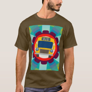 Just A Boy Who Loves School Buses Colorful Design T-Shirt