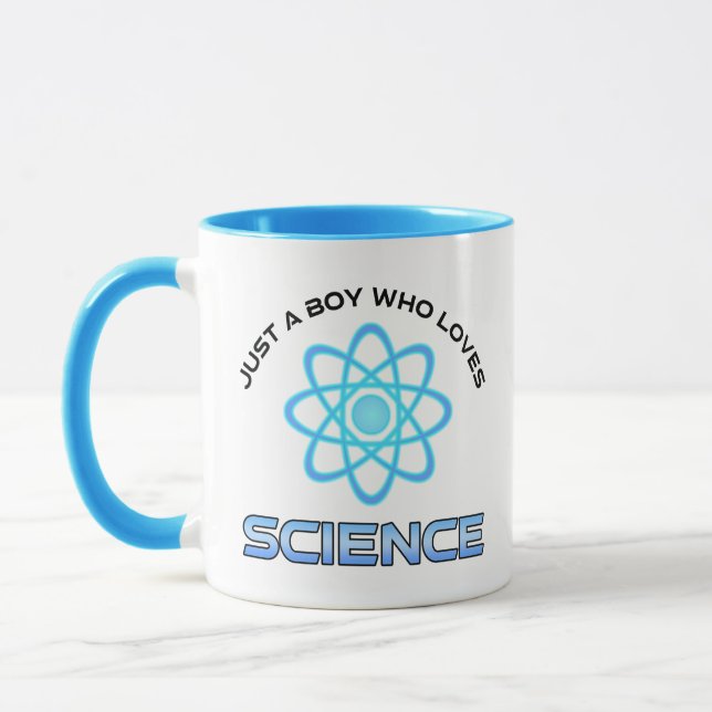 Just A Boy Who Loves Science Tasse (Links)