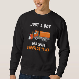 Just A Boy Who Loves Snowplow Trucks Tees Funny Sn
