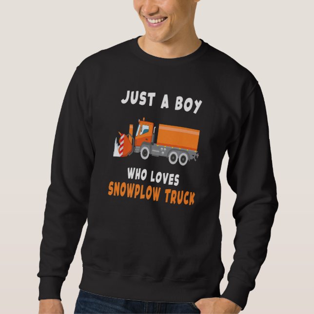 Just A Boy Who Loves Snowplow Trucks Tees Funny Sn (Vorderseite)
