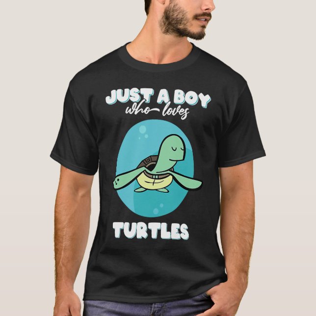 Just a boy who loves turtles  funny turtle costume T-Shirt (Vorderseite)