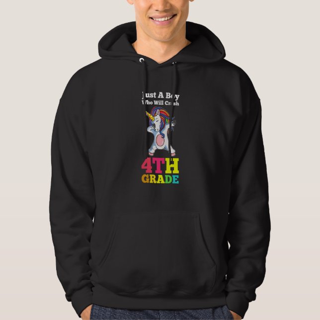 just a boy who will crash 4th grade graduated hoodie (Vorderseite)