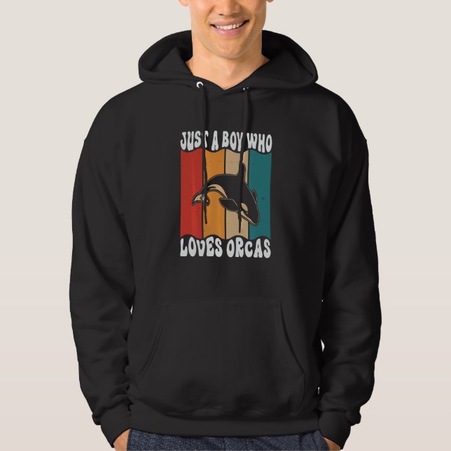 Just A Boyl Who Loves Orcas Killer Whales Sea Ocea Hoodie (Vorderseite)