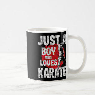 Just A Boys Who Lieben Karate - Martial Arts Coach Kaffeetasse
