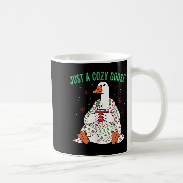 Just A Cozy Goose Funny Christmas Men Women Kids S Kaffeetasse (Rechts)