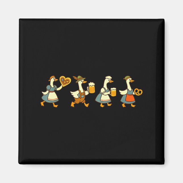 Just A Fest Goose German Beer Prost Drinking  Magnet (Vorne)