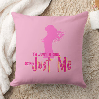 just a girl, cute pillow, aesthetic pillow kissen