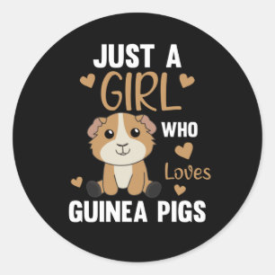 Just A Girl, die Guinea Schweine Liebe - Sweet Gui Runder Aufkleber
