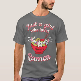 Just a Girl, die Liebe Ramen Anime Unicorn Kawaii T-Shirt