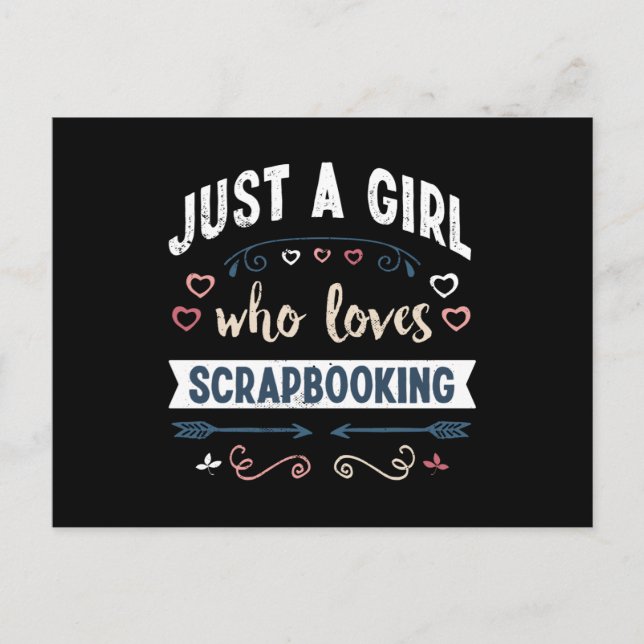 Just a Girl, die Lieben Scrapbooking Funny Gifts Postkarte (Vorderseite)