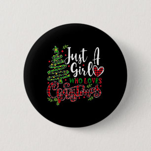 Just a Girl, die Weihnachten ein Geschenk für XMAS Button