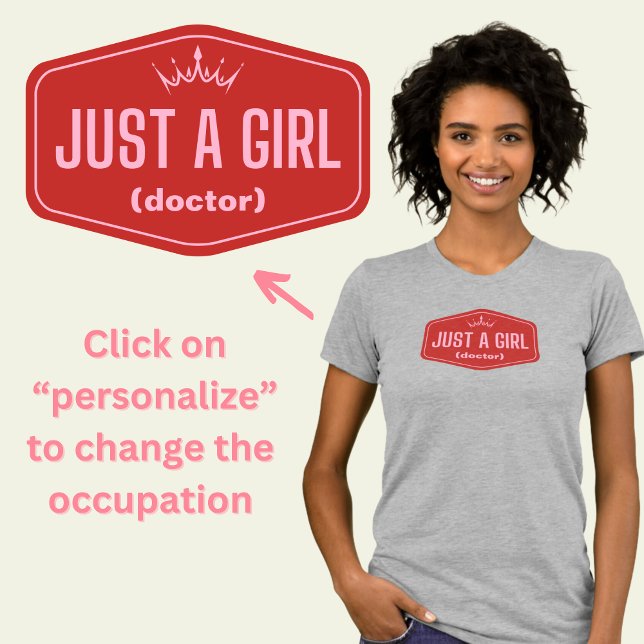 Just A Girl - füllen Sie den leeren, feministische T-Shirt (Von Creator hochgeladen)