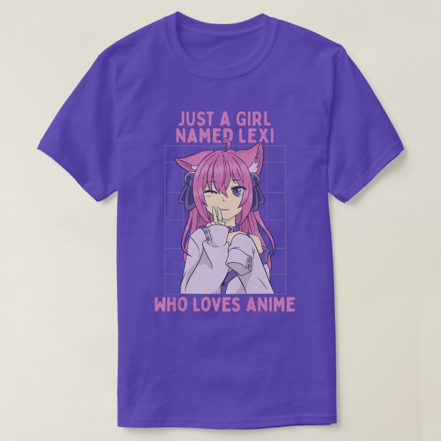 Just A Girl Named Lei Who Loves Anime Personalized T-Shirt (Design vorne)