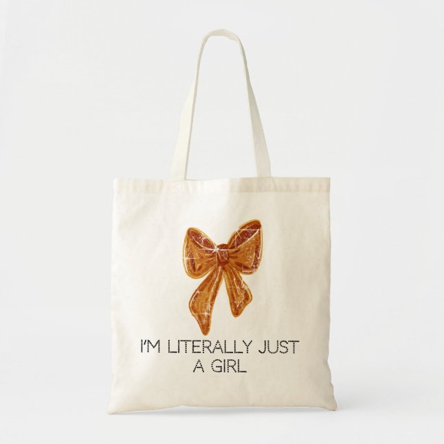„Just a Girl“-Tasche Tragetasche (Vorne)