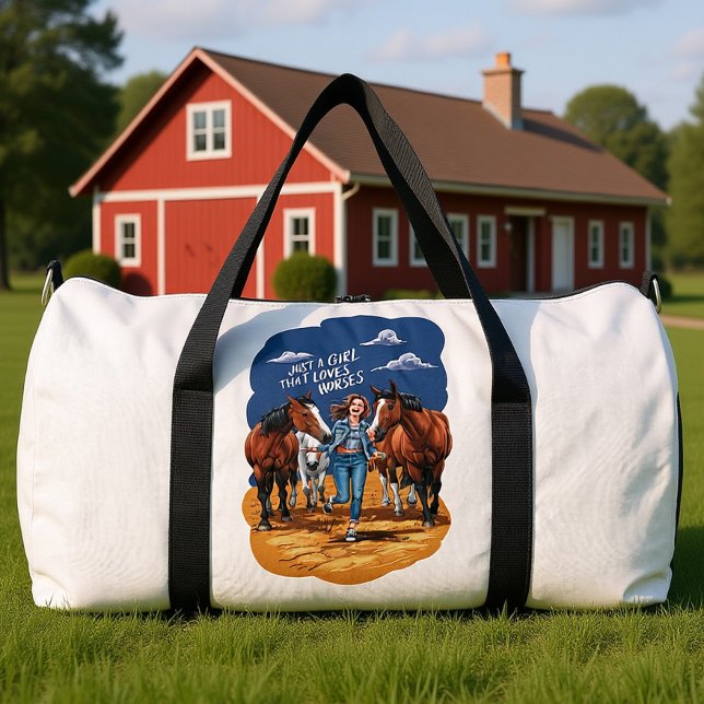 Just A Girl That Loves Horses Duffle Bag (Von Creator hochgeladen)