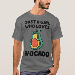 Just a Girl Wer Lieben Avocado Funny Vegan Vegetar T-Shirt