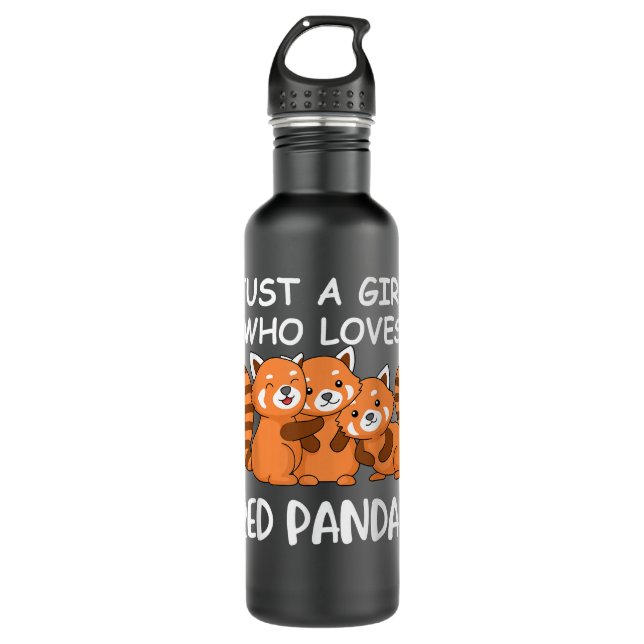 Just A Girl Who Liebe Red Pandas Geschenk Frauen K Edelstahlflasche (Vorderseite)