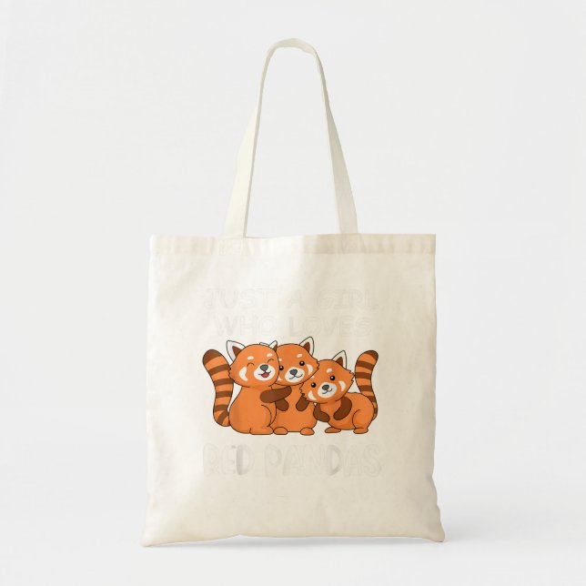 Just A Girl Who Liebe Red Pandas Geschenk Frauen K Tragetasche (Vorne)