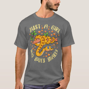 Just A Girl Who Liebe Schlangen Herzlich willkomme T-Shirt