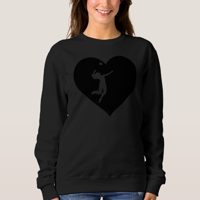 Just a Girl Who Liebe Volleyball Best Birthday Vin Sweatshirt (Vorderseite)