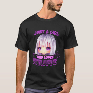 Just A Girl Who Lieben Anime japanische Manga Kawa T-Shirt