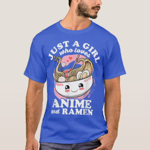 Just a Girl Who Lieben Anime und Ramen kawaii Otak T-Shirt