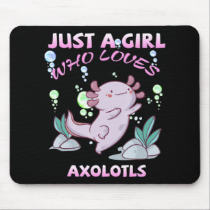 Just A Girl Who Lieben Axolotls Anime Kawaii Gift  Mousepad