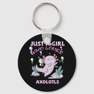 Just A Girl Who Lieben Axolotls Anime Kawaii Gift  Schlüsselanhänger