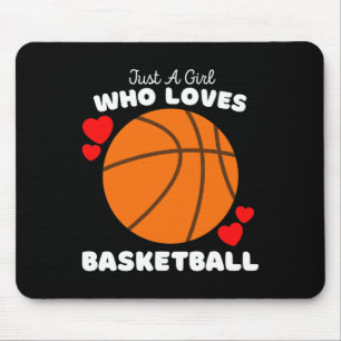 Just a Girl Who Lieben Basketball - Niedliche Girl Mousepad