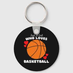 Just a Girl Who Lieben Basketball - Niedliche Girl Schlüsselanhänger