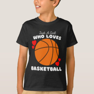 Just a Girl Who Lieben Basketball - Niedliche Girl T-Shirt
