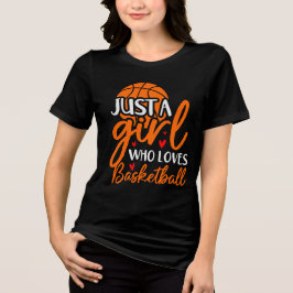Just a Girl Who Lieben Basketball T - Shirt