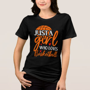 Just a Girl Who Lieben Basketball T - Shirt