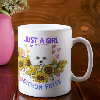 Just a Girl Who Lieben Bichon Frisé Dog Breed Kaffeetasse