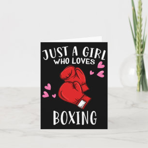 Just a Girl Who Lieben Boxing Boxing Girls Boxer Karte