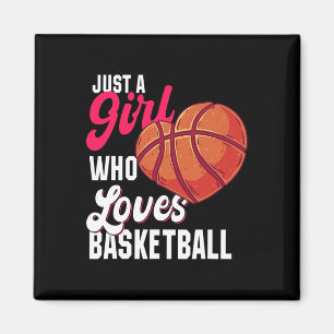 Just a Girl Who Lieben Bysketbyll Girl Kinder Mädc Magnet