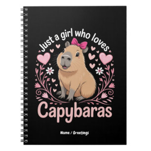 Just a Girl Who Lieben Capybaras Funny Niedliches Notizblock