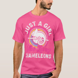 Just A Girl Who Lieben Chameleons Funny Chameleon T-Shirt