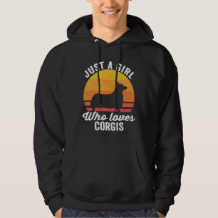 Just A Girl Who Lieben Corgis Corgi Eigentümer 916 Hoodie