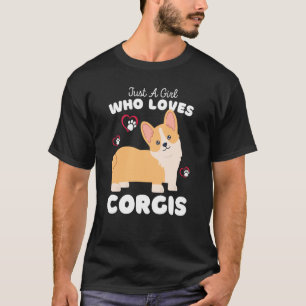 Just A Girl Who Lieben Corgis Niedlich Corgis Kids T-Shirt