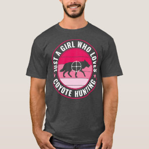 Just a Girl Who Lieben Coyote Jagd Funny Yote Hu T-Shirt