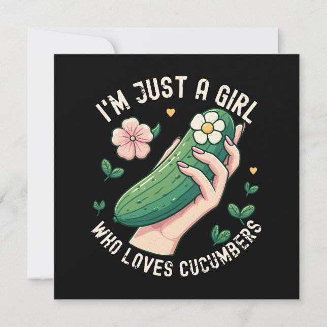 Just a Girl Who Lieben Cucumbers - Funny Vegetaria (Vorderseite)
