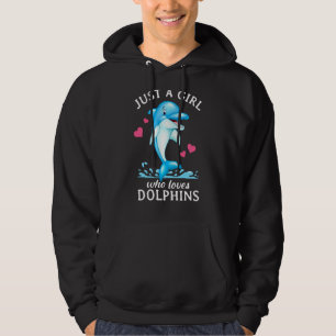 Just A Girl Who Lieben Delphine Girls Dolphin Hoodie
