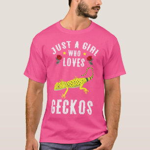 Just A Girl Who Lieben Geckos Niedlich Gecko Lover T-Shirt