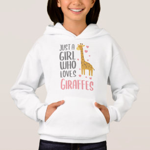 Just a Girl Who Lieben Giraffen Gift Girl Hoodie