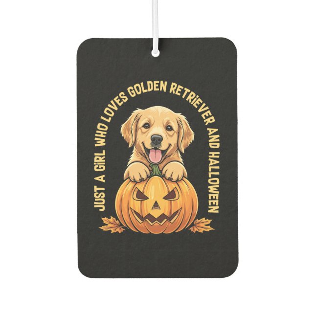 Just a Girl Who Lieben Golden Retrievers Autolufterfrischer (Vorderseite)