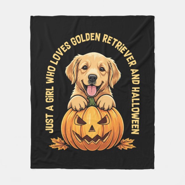 Just a Girl Who Lieben Golden Retrievers Fleecedecke (Vorderseite)
