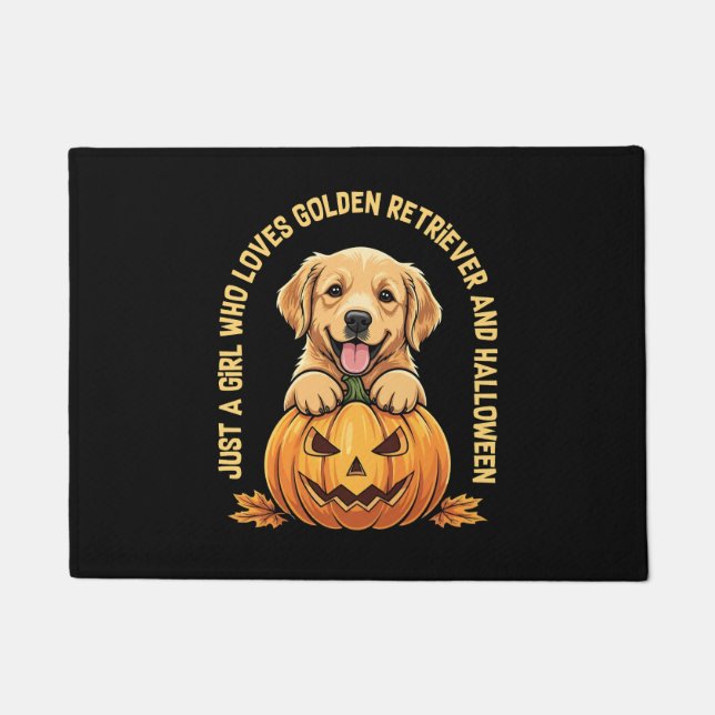 Just a Girl Who Lieben Golden Retrievers Fußmatte (Vorderseite)